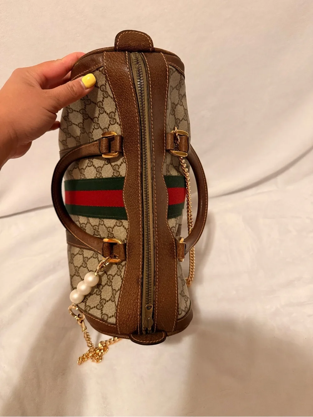 Gucci Vintage Ophidia Medium Boston Bag With Free DIY Strap